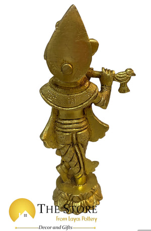 Brass standing Krishna