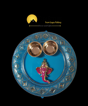 Huldi kumkum with Ganesh plate