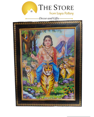 Sabarimala Ayyappa swami wooden Texture Frame 12.5*10