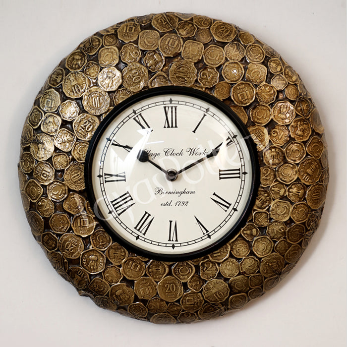 Metallic Coin Clock
